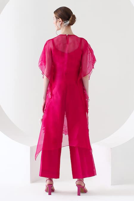 Mehak Talreja Couturre Alexa Bloom Thread Work Kaftan With Pant 