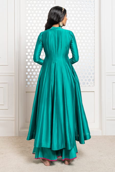 The Aarya Bodice Hand Embroidered Anarkali Palazzo Set 