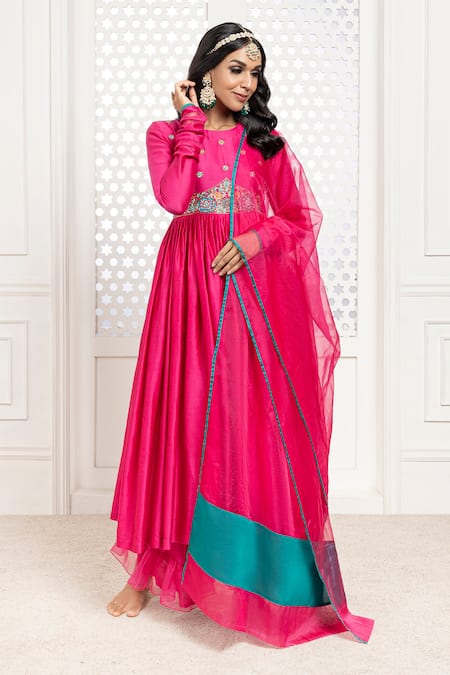 The Aarya Bodice Work Anarkali Palazzo Set 