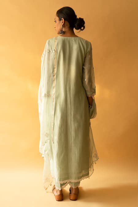 Apeksha Jain Label Gota Coin Embroidered Kurta Pant Set 