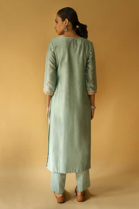 Apeksha Jain Label Gota Patti Embroidered Kurta Pant Set 