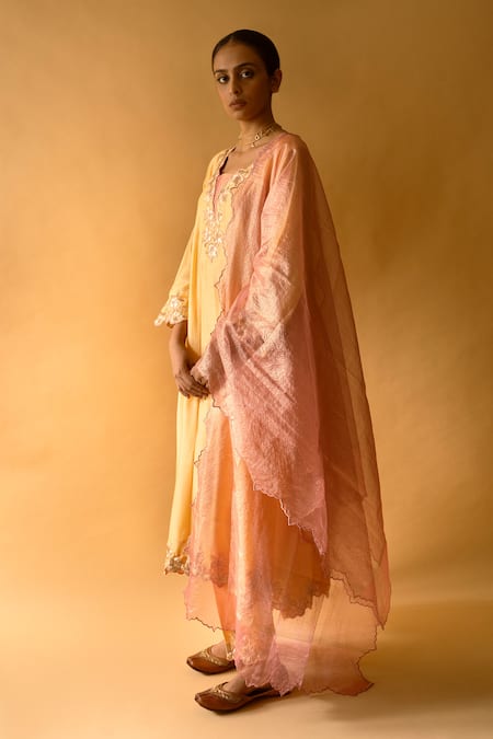 Apeksha Jain Label Kalabattu Embroidered Kalidar Kurta Pant Set 