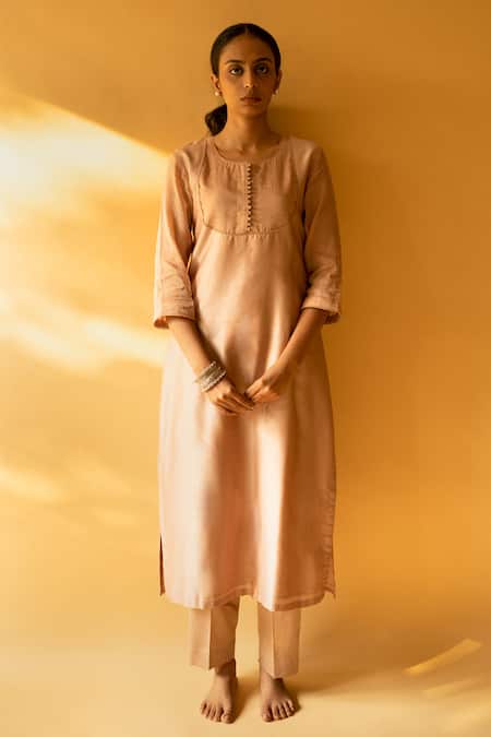 Apeksha Jain Label Yoke Embroidered Kurta Pant Set 