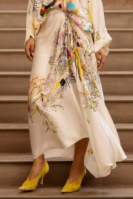 Buy AK-OK Cream Silk Embroidery Boat Neck Flowy Top Asymmetric Skirt Set Online at Aza Fashions Buy_AK-OK_Cream Silk Embroidery Boat Neck Flowy Top Asymmetric Skirt Set _Online_at_Aza_Fashions