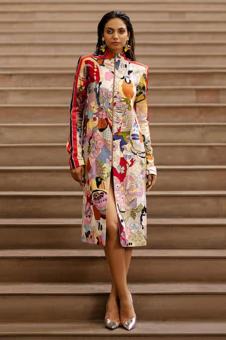 AK-OK Cotton Thread Embroidered Jacket 