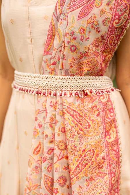 Buy Safaa Ivory Velour, Viscose, Velvet Embroidery, Gulsar Woven Anarkali Set With Dupatta Online at Aza Fashions Buy_Safaa_Ivory Velour, Viscose, Velvet Embroidery, Gulsar Woven Anarkali Set With Dupatta _Online_at_Aza_Fashions