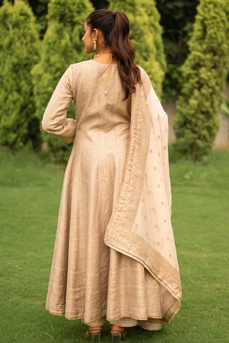 Safaa Zunaira Woven Anarkali Pant Set 