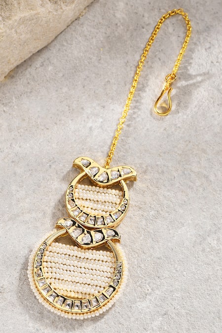 Joules by Radhika Pearl Embellished Mangtikka 