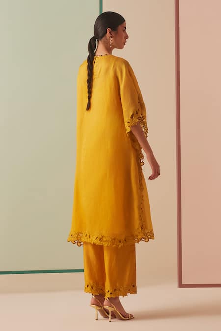 Chandrima Cutwork Embroidered Kurta & Pant Set 