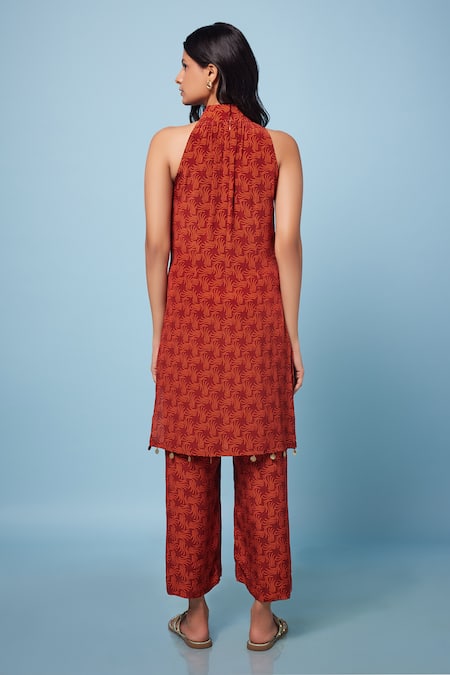 Senren By Eshana Raut Swirl Print Tunic & Pant Set 