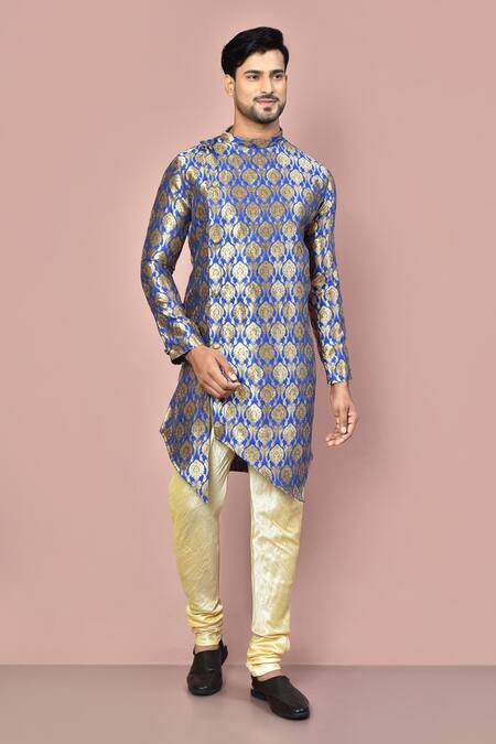 Arihant Rai Sinha Jamewar Asymmetric Kurta 