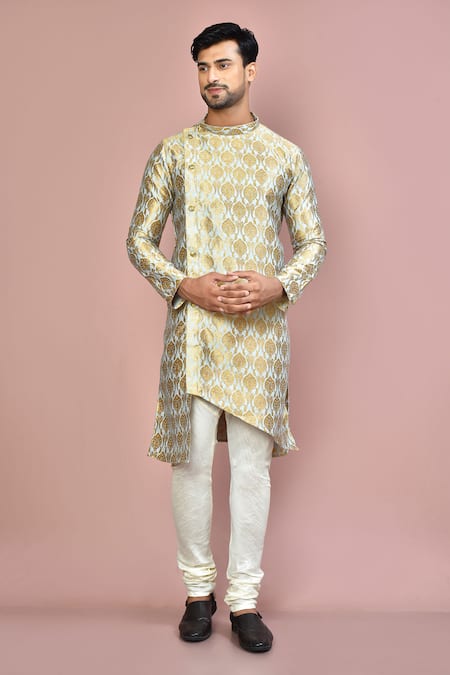 Arihant Rai Sinha Jamewar Embroidered Asymmetric Kurta 