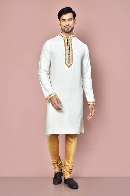 Arihant Rai Sinha Cotton Silk Zardosi Embroidered Kurta 
