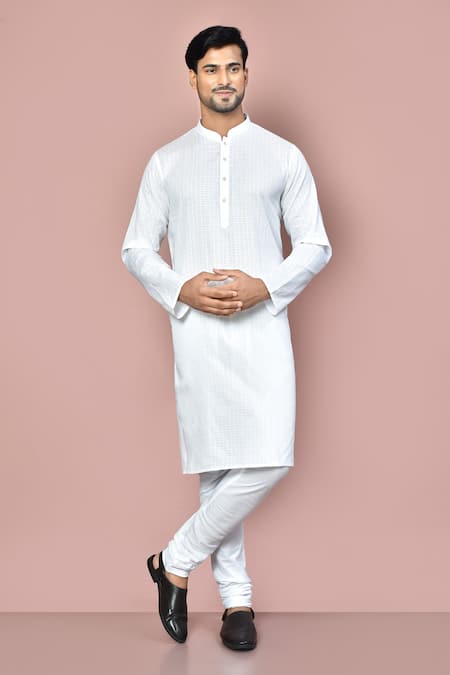 Arihant Rai Sinha Cotton Checkered Kurta 