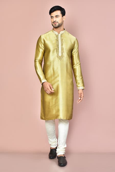 Arihant Rai Sinha Mulberry Silk Zardosi Hand Embroidered Kurta 