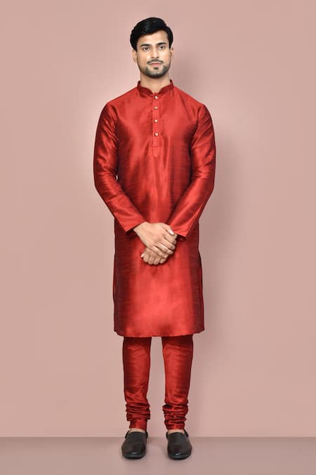 Arihant Rai Sinha Mandarin Collar Kurta And Churidar Set 