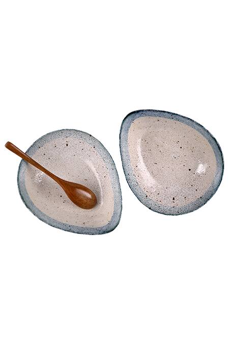 H2h_Blue Ceramic Japanese Bowl_Online_at_Aza_Fashions