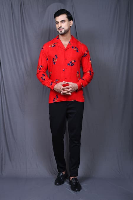 Aryavir Malhotra Flower Print Shirt 