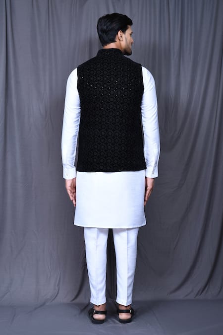Arihant Rai Sinha Floral Embroidered Nehru Jacket Set 