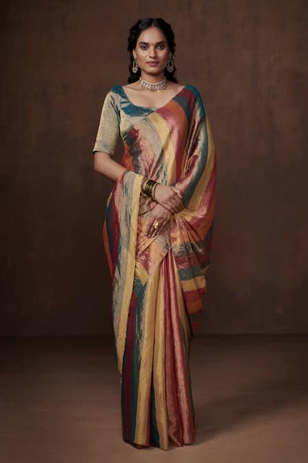 Dressfolk Zari Striped Saree 