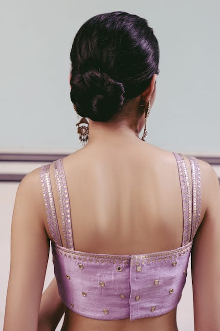 Drishti & Zahabia Printed Pre-Draped Saree With Blouse 