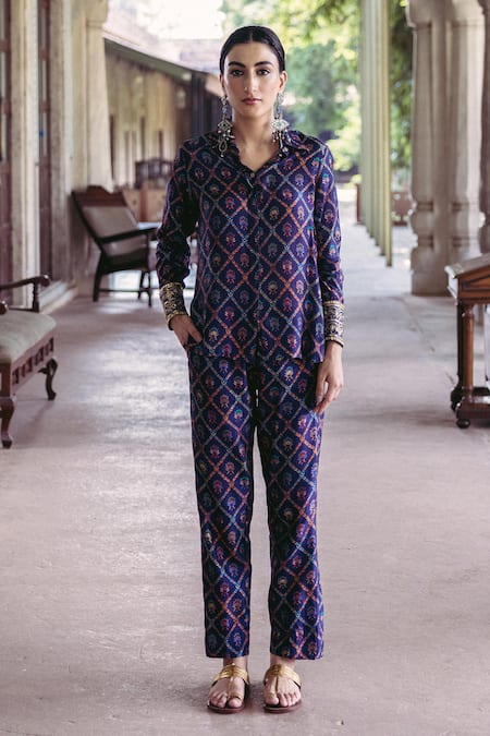 Drishti & Zahabia Printed Shirt & Trousers Set 