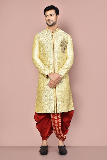 Arihant Rai Sinha Flower Vine Embroidered Kurta With Dhoti Pant 