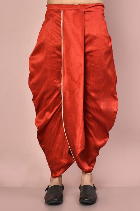 Arihant Rai Sinha_Grey Cotton Placement Embroidery Zardozi Placket Kurta With Dhoti Pant_Online_at_Aza_Fashions