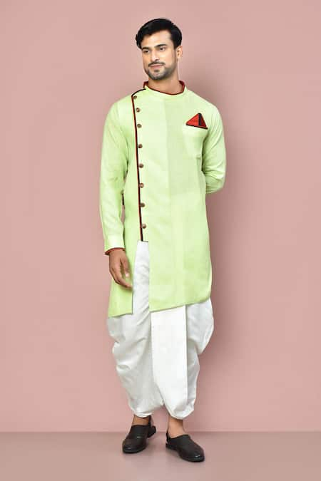 Arihant Rai Sinha Full Sleeve Asymmetric Hem Kurta With Dhoti Pant 