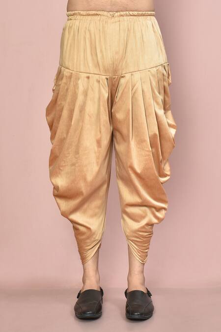 Arihant Rai Sinha Orange Cotton Zari Flower Butti Pattern Kurta With Dhoti Pant Online at Aza Fashions Arihant Rai Sinha_Orange Cotton Zari Flower Butti Pattern Kurta With Dhoti Pant_Online_at_Aza_Fashions