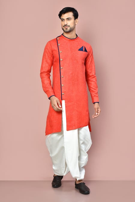 Arihant Rai Sinha Asymmetric Hemline Kurta With Dhoti Pant 