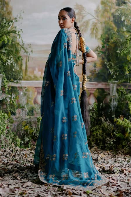 Jigar Mali Dori Embroidered Saree & Blouse Set 