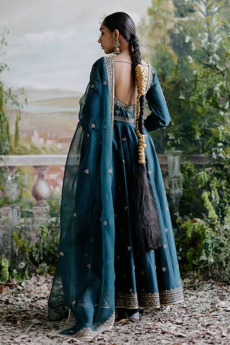 Jigar Mali Floral Embroidered Anarkali Set 