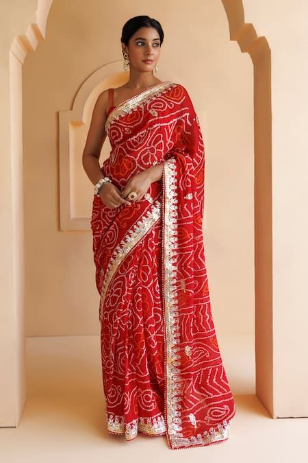 Buy Bandhani Saree For Casual Online