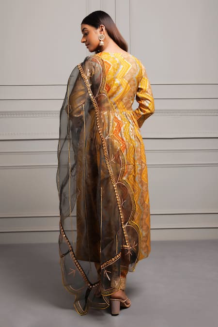 Geroo Jaipur Bandhani Pattern Kurta Pant Set 