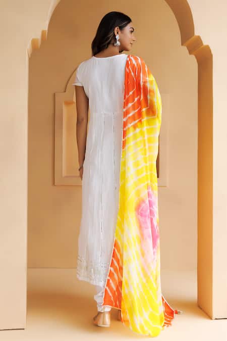 Geroo Jaipur Cotton Embroidered Anarkali Set 