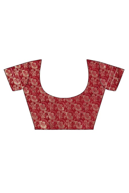 Shop Geroo Jaipur Gold Kota Doria, Brocade Jaal Embroidered Saree With Unstitched Blouse Piece Online at Aza Fashions Shop_Geroo Jaipur_Gold Kota Doria, Brocade Jaal Embroidered Saree With Unstitched Blouse Piece _Online_at_Aza_Fashions