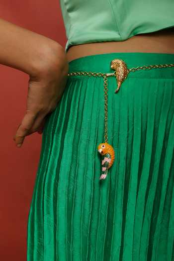 Buy Multi Color Bird Whimsical Ornamented Belt by Trupti Mohta Online ...