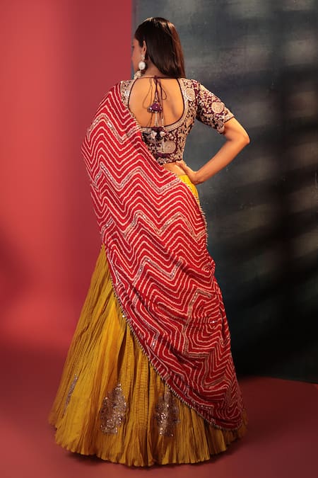 Buy JABAMA® Women's Tafetta Art Silk Gota Patti Work Long Lehenga Skirt  (Pink, SK358-S) at Amazon.in