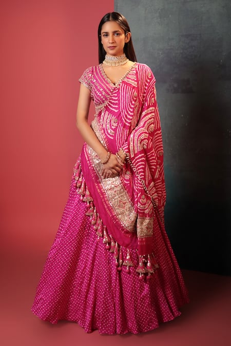 Bandhani Printed Lehenga Choli Engagement & Wedding Function Designer –  Cygnus Fashion