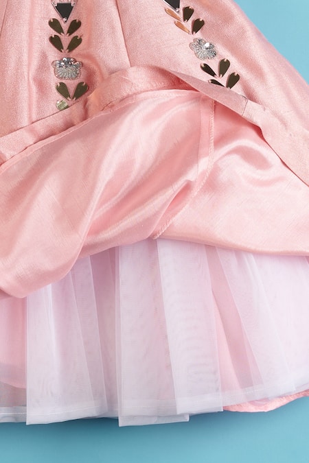 Turqidz By Shweta Aggarwal Pink Net, Denim, Silk Sequins, Mirrors Embroidered Anarkali With Dupatta Online at Aza Fashions Turqidz By Shweta Aggarwal_Pink Net, Denim, Silk Sequins, Mirrors Embroidered Anarkali With Dupatta _Online_at_Aza_Fashions