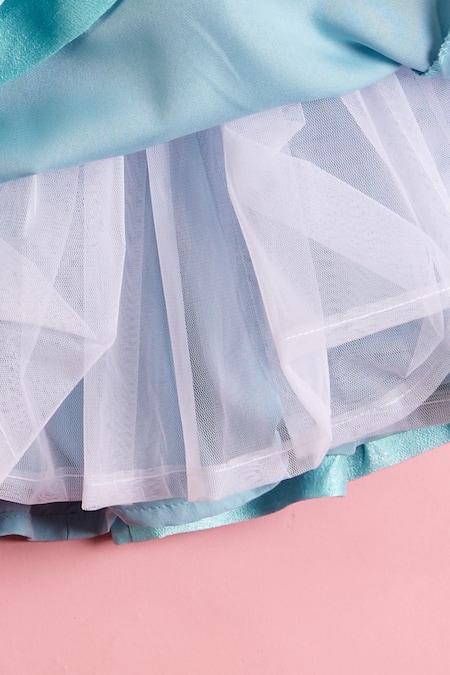 Turqidz By Shweta Aggarwal Blue Silk, Net Sequins, Beads Tiered Lehenga Embroidered Blouse Set Online at Aza Fashions Turqidz By Shweta Aggarwal_Blue Silk, Net Sequins, Beads Tiered Lehenga Embroidered Blouse Set _Online_at_Aza_Fashions