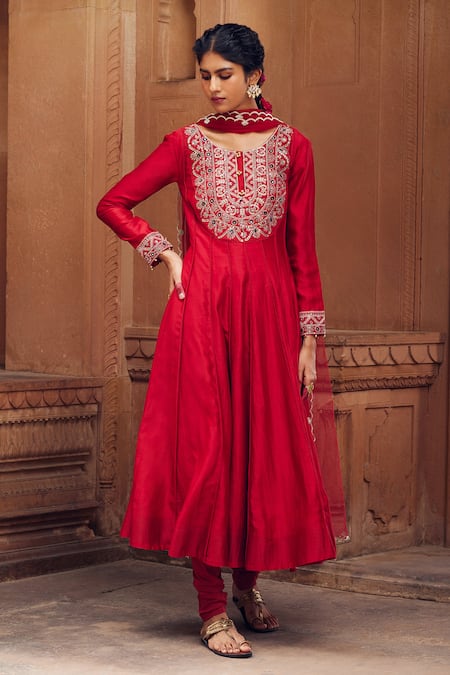 Seema Nanda Adara Zari Embroidered Anarkali Set 