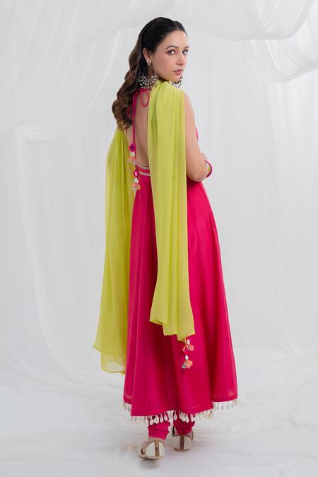 Rashi Jain Maheen Floral Embroidered Anarkali Pant Set 