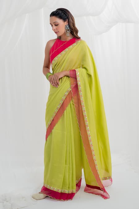 Rashi Jain Inaya Chanderi Embroidered Saree With Blouse 