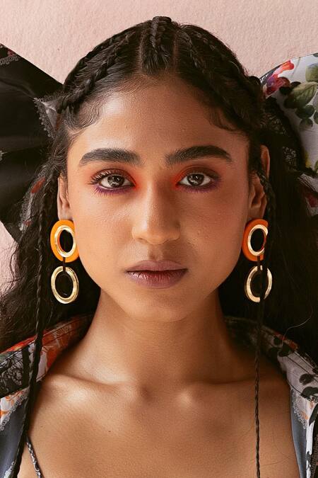Prachi Gupta Multi Color Double O Earrings