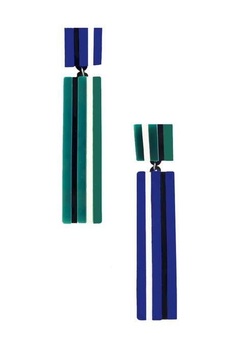 Prachi Gupta Multi Lane Mismatch Long Earrings 