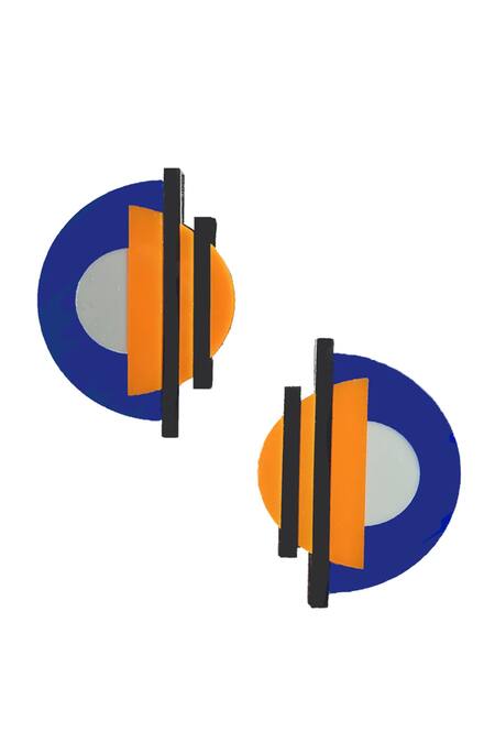 Prachi Gupta Acrylic Semi Circular Earrings 