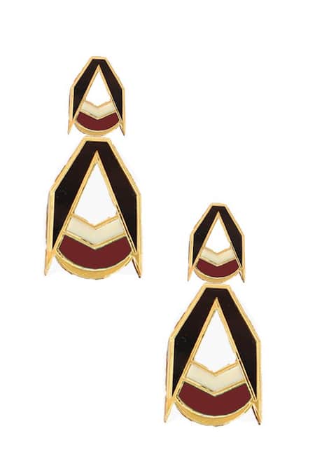Prachi Gupta Geometric Acrylic Drop Earrings 