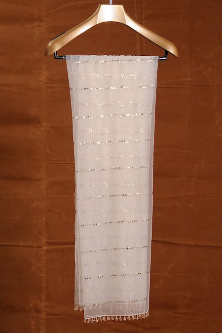 Buy_Nitika Gujral_Gold Net, Satin Crystals, Sequins V-neck Embroidered Bridal Lehenga Set _Online_at_Aza_Fashions